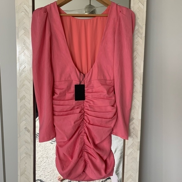 Revolve NBD Bekah Long Sleeve Ruched Mini Cocktail Dress - Picture 6 of 11